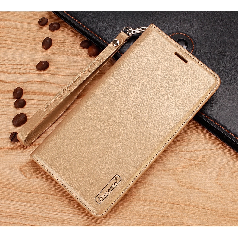 Samsung Note 10 Plus Hanman Luxury Leather Case Galaxy S10 5G Note 9 Note 8 Card Holder Stand Case with Lanyard | BigBuy360 - bigbuy360.vn
