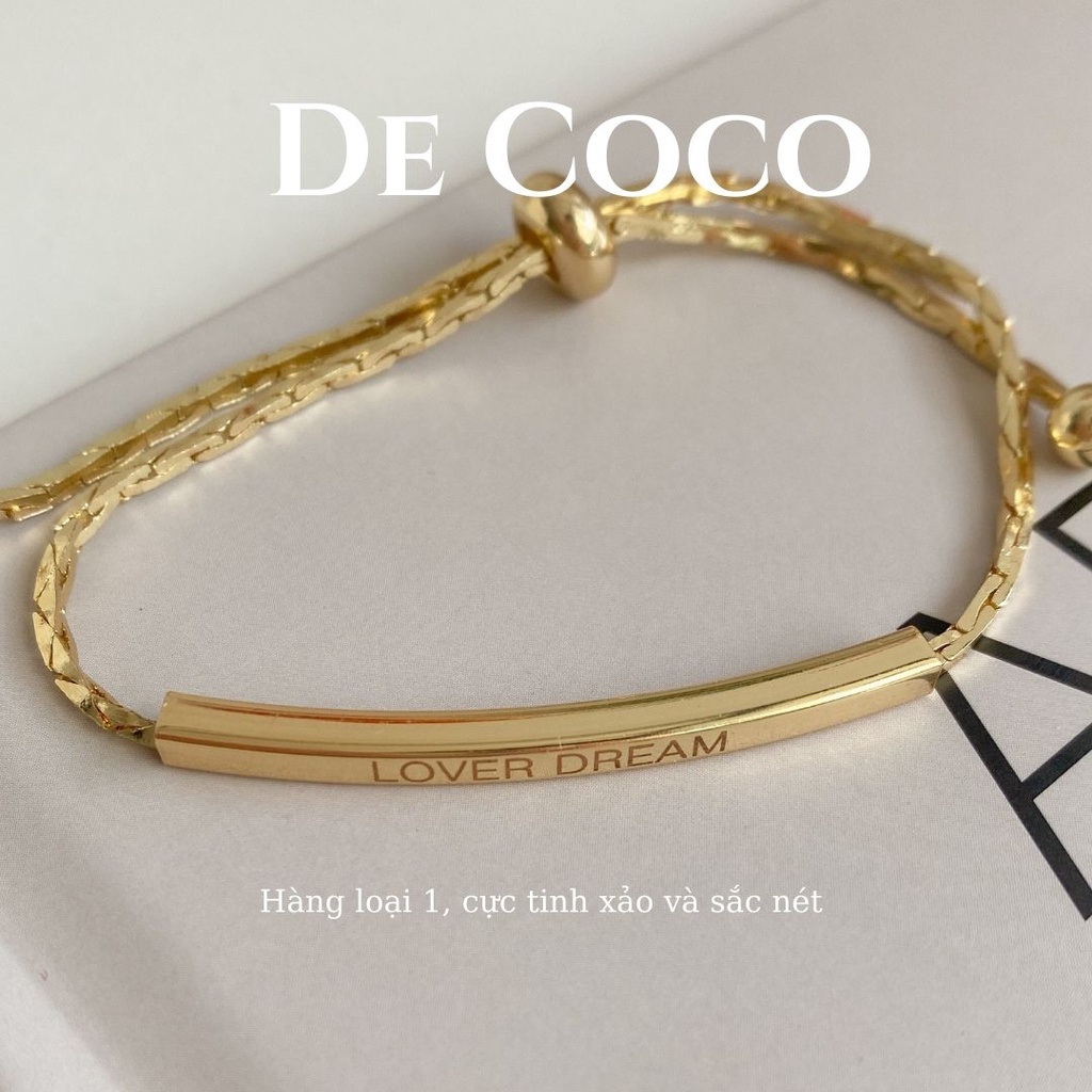 Vòng tay nữ, lắc tay gold bar De Coco decoco.accessories