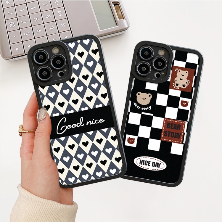 Ốp lưng iphone cạnh vuông lỗ camera gấu nice 6s/6splus/7/7plus/8/8plus/x/xs/11/12/13/pro/max/plus/promax-Sale Sốc U3-6