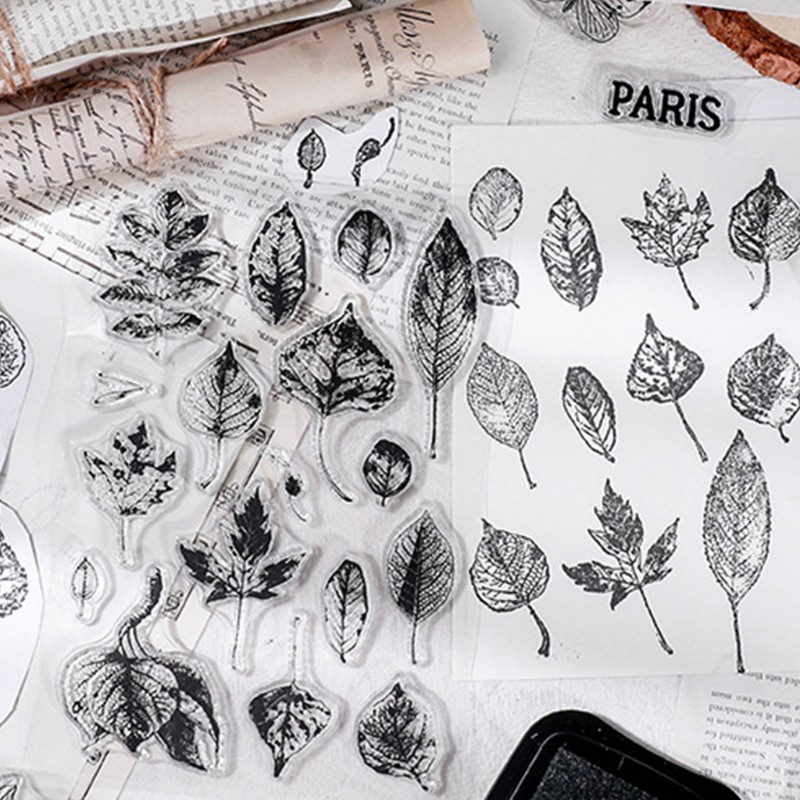 Con Dấu Trong Suốt Họa Tiết Hoa Lá / Bướm / Chữ Phong Cách Cổ Điển Độc Đáo Trang Trí Sổ Tay Diy
