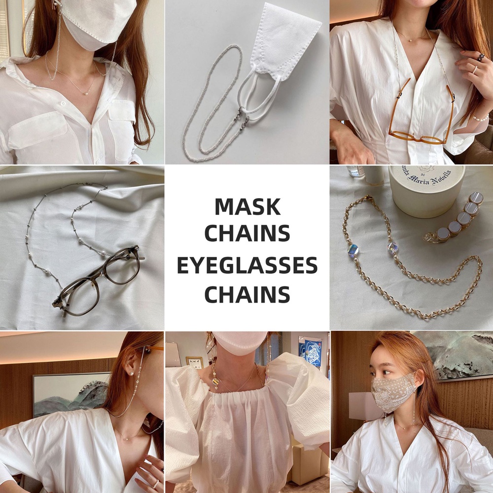 Dây Đeo Mắt Kính Dạng Chuỗi Hạt Ngọc Trai Thời Trang Cho Nam