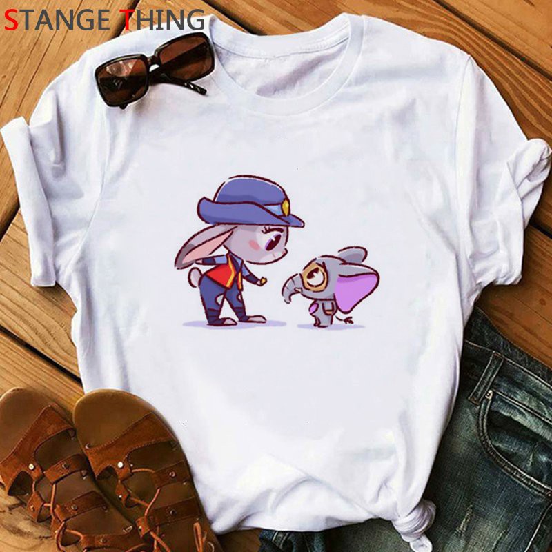Áo thun phông trắng in hình NHÂN VẬT HOẠT HÌNH JUDY phim JUDY HOPPS thời trang phong cách cartoon chibi anime