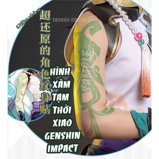[ COD- ĐẶT TRƯỚC] hình xăm tạm thời cosplay Xiao genshin impact