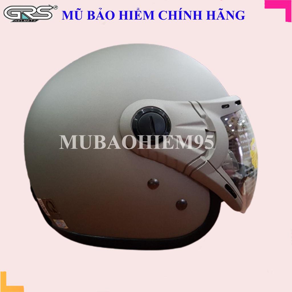 ♥️ Shop Uy Tín ♥️ MŨ BẢO HIỂM 3/4 ĐẦU CÓ KÍNH CHE MẮT GRS CHÍNH HÃNG - A368 KÍNH