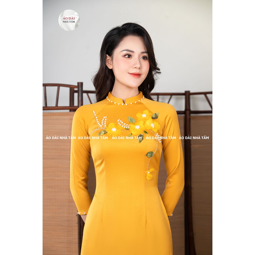 ÁO DÀI ĐÍNH, ÁO DÀI NHÀ TẤM K85