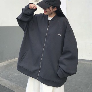 Áo Khoác Bomber Nữ Form Rộng Áo Khoác Ngoài Phong Cách Hàn Quốc Trẻ Trung Cá Tính Chất liệu Nỉ Mịn - 1798 GOUS OFFICIA