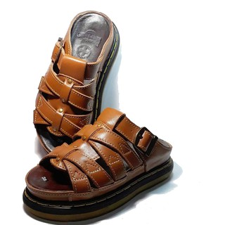 Dép Nam quai ngang Doctor Dr.Martens da bò cao cấp hàng VNSX - Mã D5