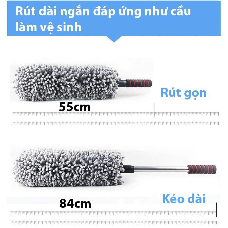Chổi Lau Bụi Sợi Dầu Đa Năng, Vệ Sinh Xe Ô Tô Nhà Cửa, Cán Rút Gọn - HV Store 1008