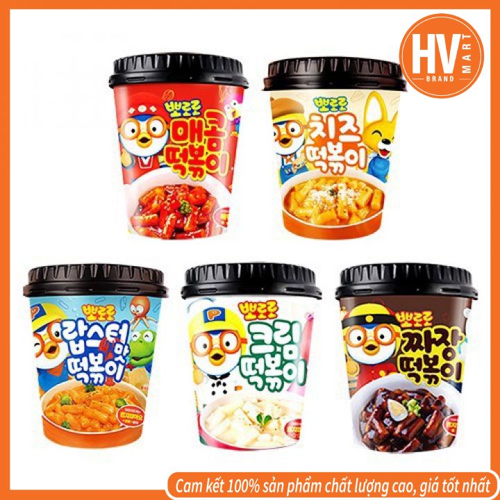 [Hàng Hot] Bánh Gạo Hàn Quốc Pororo Topokki 4 Vị Phô Mai Sốt Kem Ớt Ngọt Tương Đen Ăn Vặt Cực Ngon Cực Ghiền - Hộp 115g | BigBuy360 - bigbuy360.vn