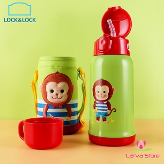 Bình Nước Giữ Nhiệt Cartoon Kids Vacuum Bottle 550ml Lock&Lock LHC1435 MKY (Có Túi Đeo) - Larva Store
