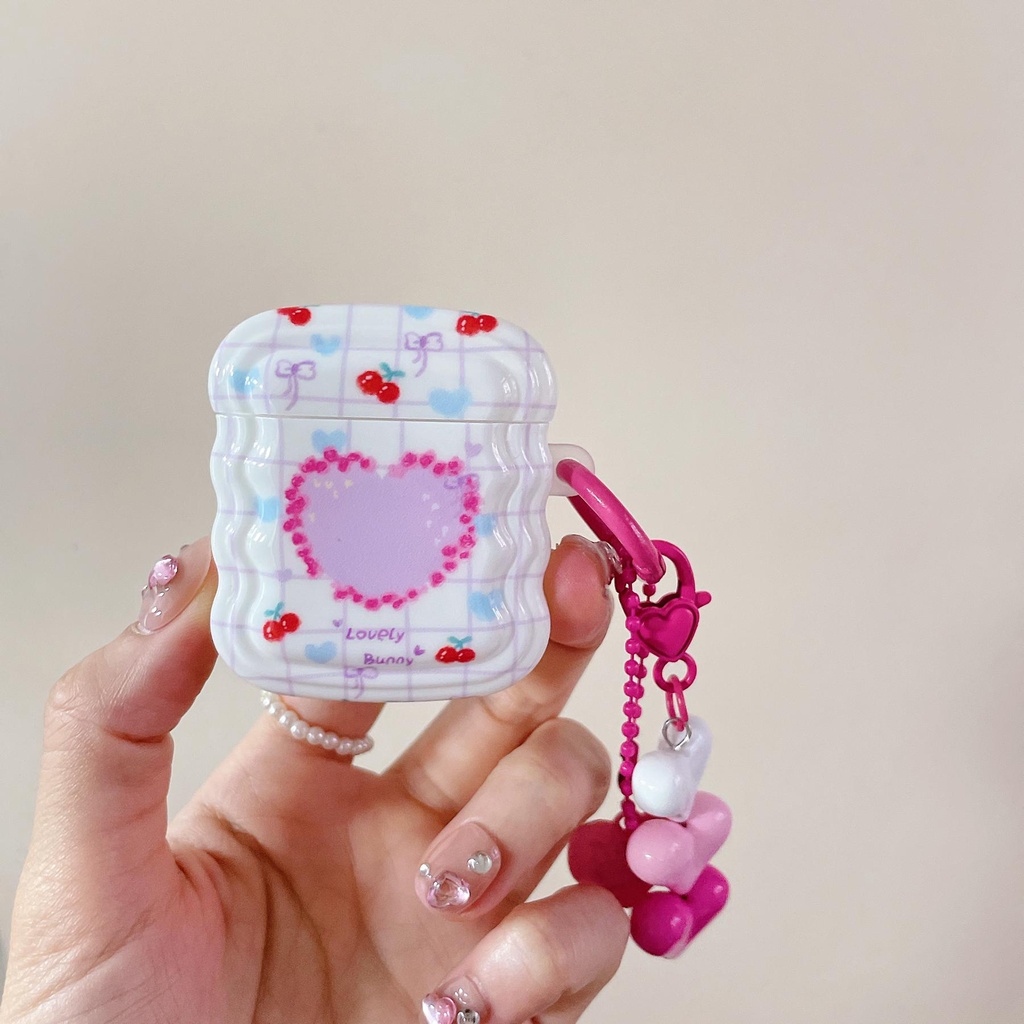 Vỏ Bảo Vệ Hộp Sạc Tai Nghe Bluetooth Không Dây AirPods Pro 1 / 2 3 2021 gen3 imd Bằng Silicon tpu Mềm Hình Bánh Kem Trái Tim Dễ Thương