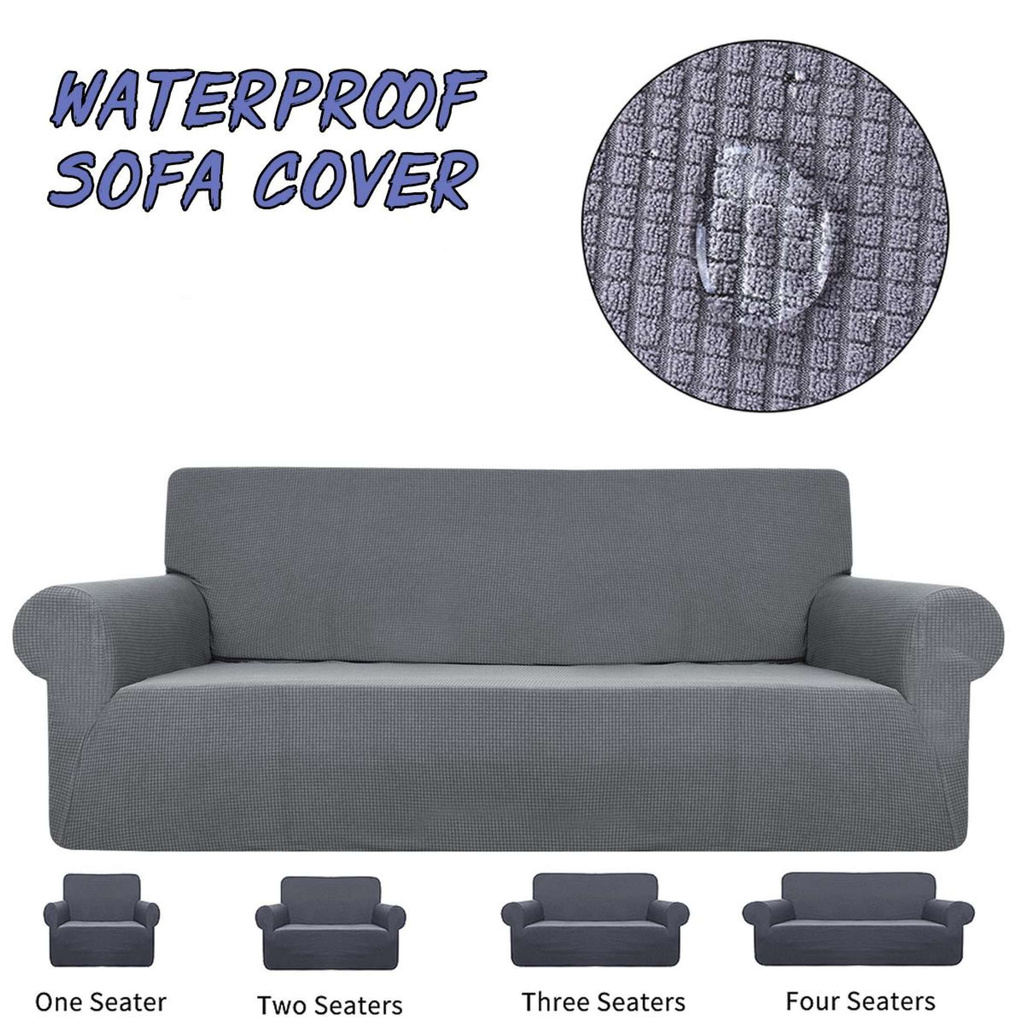 Ghế Bọc Sofa, Ghế Dài 1/2/3/4 Nệm, Vải Co Giãn, Chống Thấm Nước ghế sofa 1chỗ ngồi-168