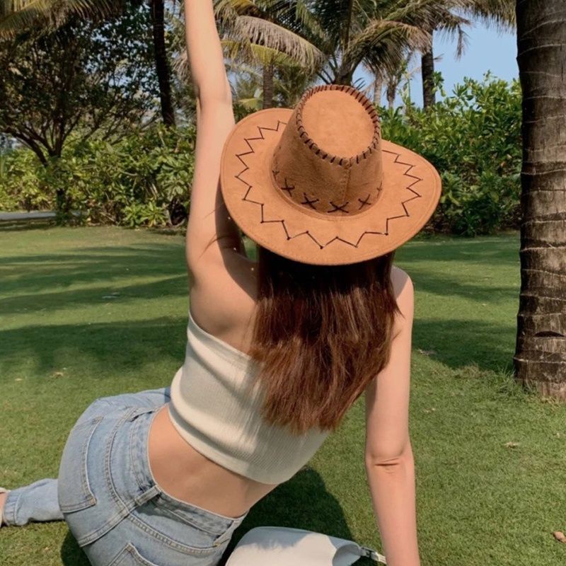 Nón Cao Bồi Chất Liệu Da Lộn Hot Trend