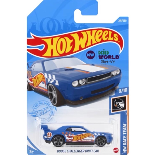 Xe mô hình Hot Wheels basic Dodge Challenger Drift Car GRY22.