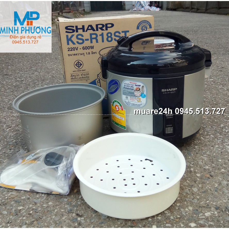 Chính hãng Nồi cơm điện Sharp KS R18ST Thailand 1.8 lít | BigBuy360 - bigbuy360.vn