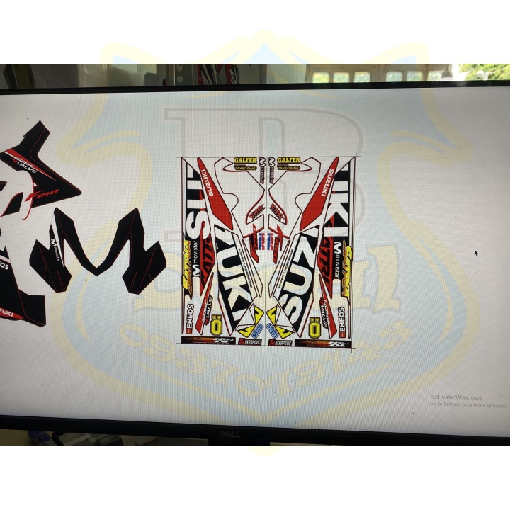 ( Quí khách vui lòng mang ra tiệm cho thợ dán ) Tem satria fi movistar đen