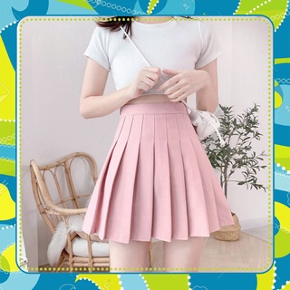 CHÂN VÁY TENNIS NGẮN XẾP LY DÁNG XOÈ ĐEN HỒNG - CHÂN VÁY XẾP LI TENNIS TRƠN HỒNG ĐEN - CHÂN VÁY ĐŨI ULZZANG SP sẵn