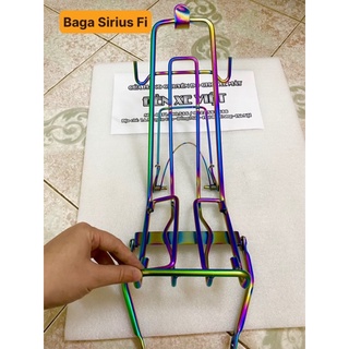 Baga Sirius Fi màu titan inox 10 ly cực dày chắc chắn khỏe - Đèn xe Việt