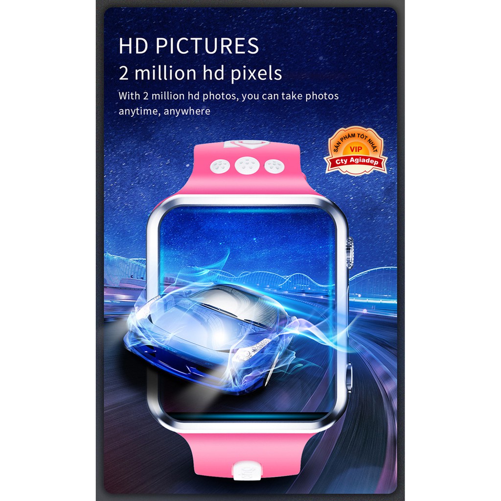 Đồng hồ thông minh định vị GPS WIFI nghe gọi 4G VIDEO 2 Camera Giormani AW5