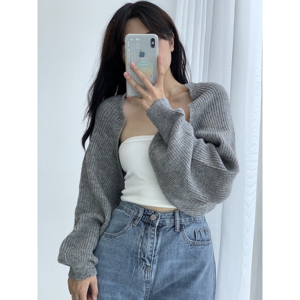 Áo Khoác Cardigan Len Dệt Kim Tay Dài Dáng Rộng Kiểu Hàn Quốc | Smide Clothing