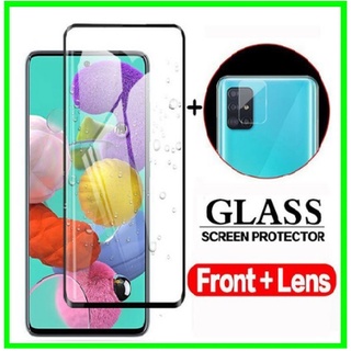 Samsung M51 - Combo Kính Cường Lực Full Màn Hình M51 + Dán bảo vệ camera cho Samsung M51