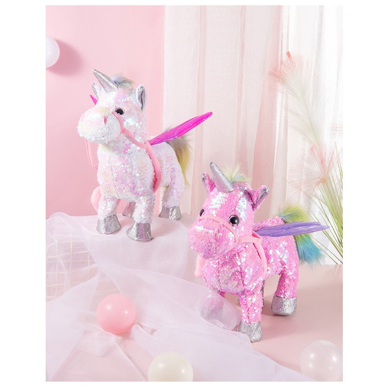 [Hàng sẵn] Đồ chơi Ngựa 1 sừng Pony biết Đi, biết Hát, Lắc Mông Đáng yêu