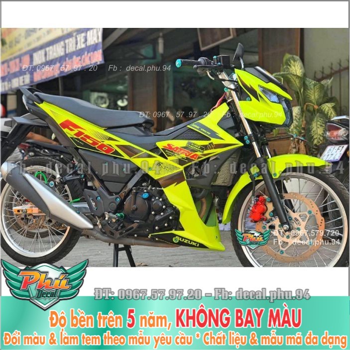 Tem rời Satria Vàng Chanh đen (X) -1