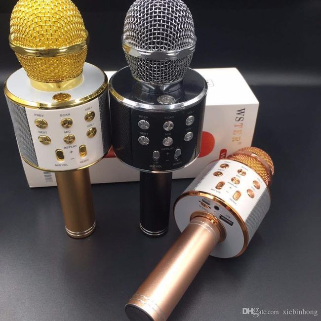 Micro bluetooth hát karaoke không dây WS858 đa năng, giá rẻ duy nhất trên thị trường có khả năng kết nối ra loa ngoài