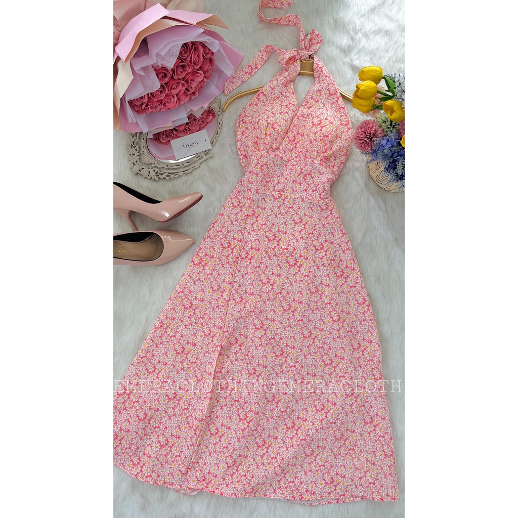 Váy Flora Dress bông hồng xinh xắn, nhẹ nhàng, nữ tính.