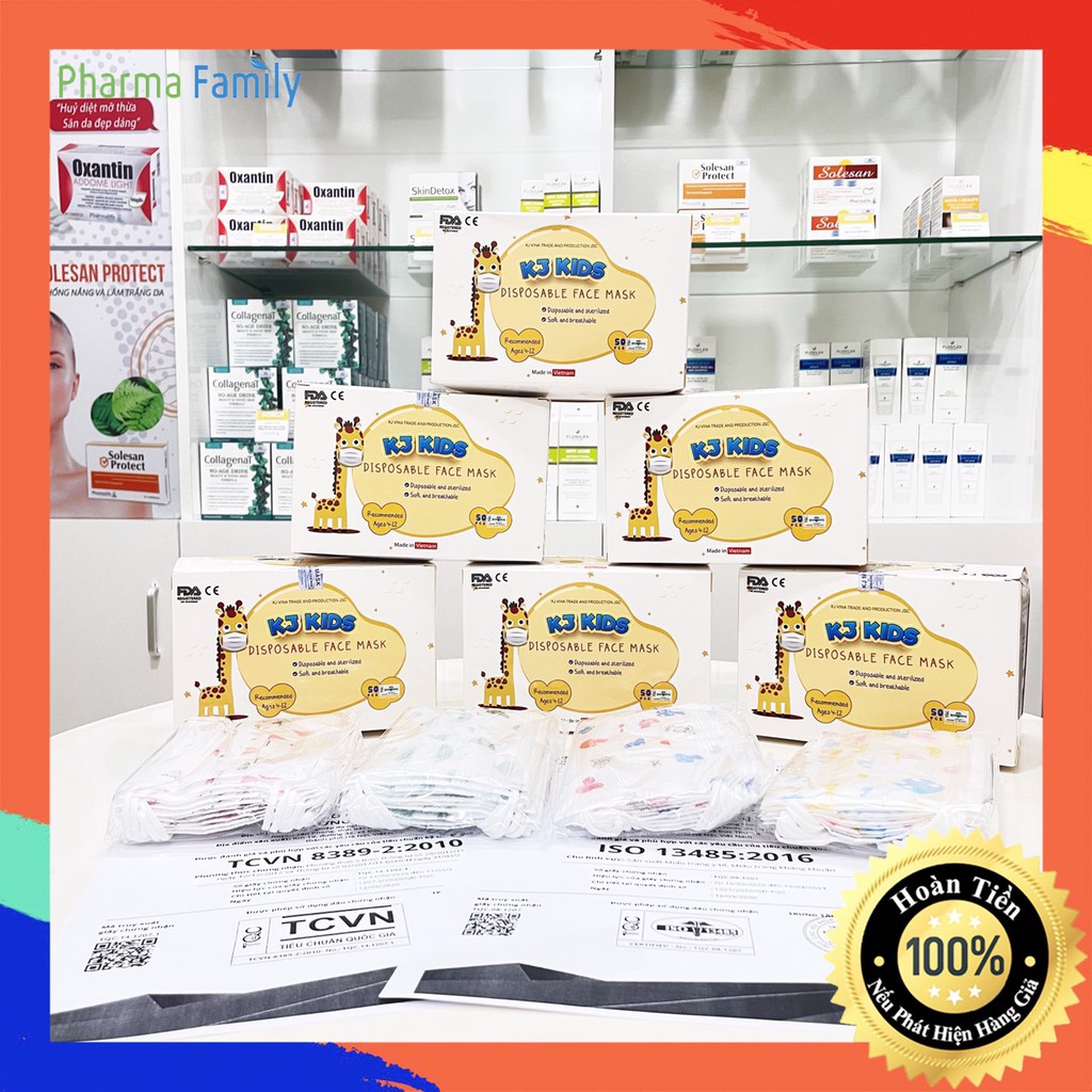 [HÀNG CÔNG TY] KHẨU TRANG Y TẾ KJ MASK  4 LỚP GIẤY KHÁNG KHUẨN- TIÊU CHUẨN XUẤT KHẨU - NGƯỜI LỚN VÀ TRẺ EM