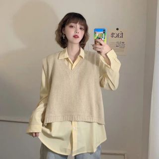 [CÓ ẢNH THẬT CHẤT VẢI Ở CUỐI]Áo ghile len  form ngắn 😍