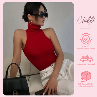 Áo yếm sát nách cao cổ sang trọng P548