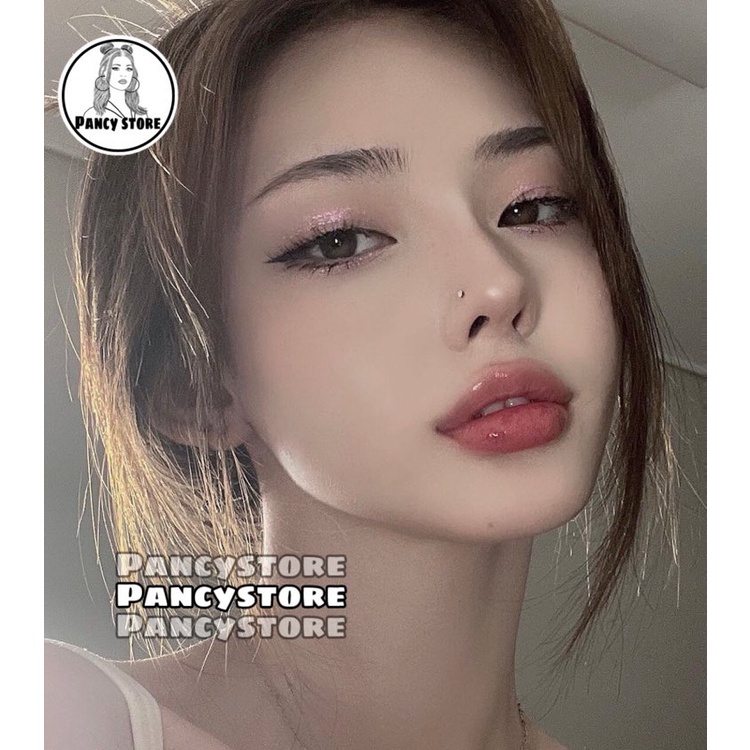 khuyên mũi nam nữ đính kim tròn thanh xỏ thẳng