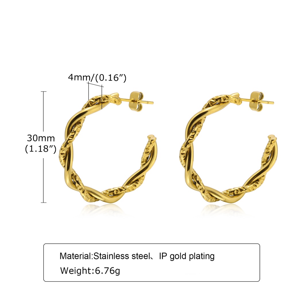 Vnox Bông Tai Dáng Dài Bằng Thép Không Gỉ 18K Chống Dị Ứng Thời Trang Dành Cho Nữ