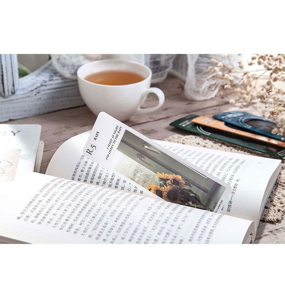 Pewany Set 5 Thẻ Đánh Dấu Trang Sách Mờ Chủ Đề Phong Cảnh Bên Ngoài Cửa Sổ Cho Học Sinh