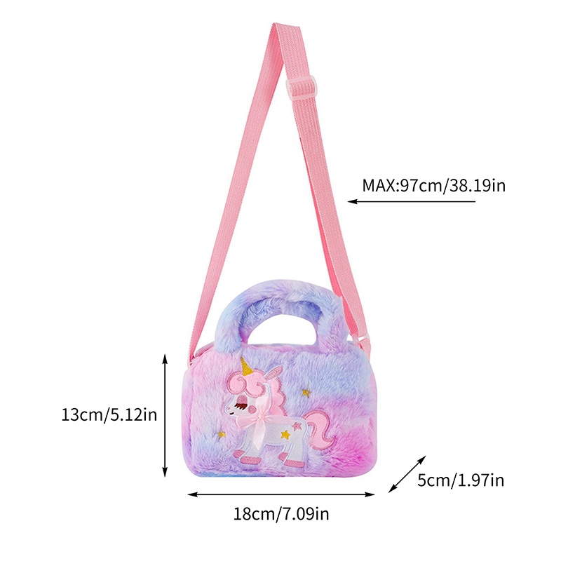 Túi Đeo Vai Hình Kỳ Lân Hoạt Hình Xinh Xắn