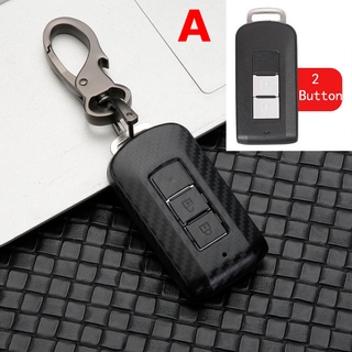 Vỏ bọc bảo vệ chìa khóa xe hơi Mitsubishi Triton Asx Outlander Lancer Pajero Mirage Xpan bằng sợi carbon