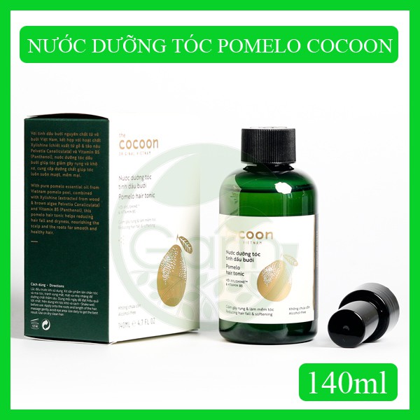 [GIẢM RỤNG TÓC] Nước dưỡng tóc tinh dầu vỏ bưởi Pomelo Cocoon 140ml giúp giảm rụng tóc, kích thích tóc mọc nhanh