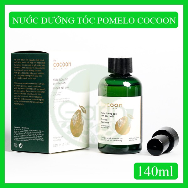 Nước dưỡng tóc tinh dầu vỏ bưởi Pomelo Cocoon 140ml giúp giảm rụng tóc, kích thích tóc mọc nhanh