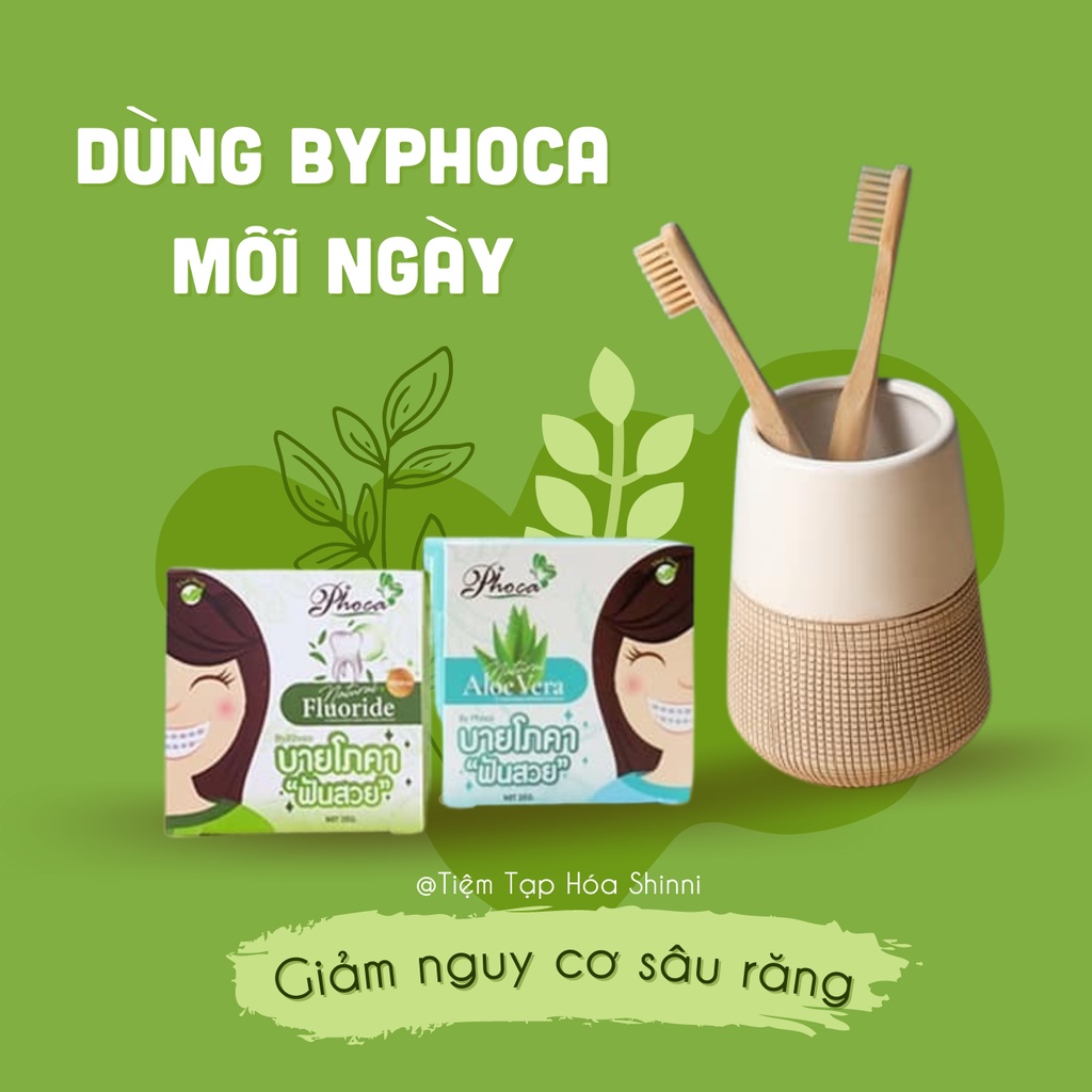 KEM ĐÁNH RĂNG CHÍNH HÃNG BYPHOCA THÁI LAN 25G - TRẮNG RĂNG THƠM MIỆNG - HỮU ÍCH CHO NGƯỜI NIỀNG