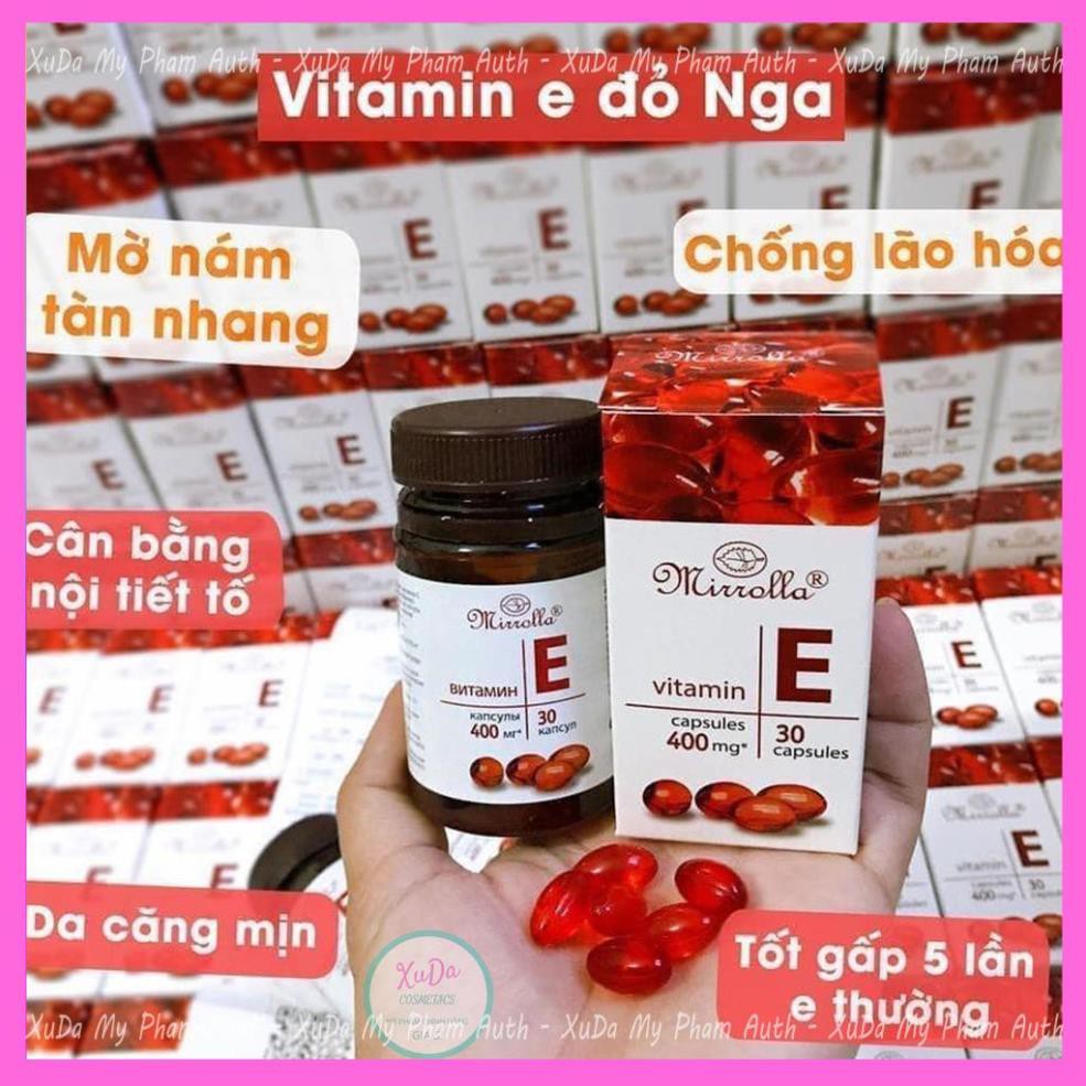 Vitamin E Đỏ Nga mẫu mới lọ nhựa 30 viên Hàm Lượng 270mg và 400mg | Thế Giới Skin Care