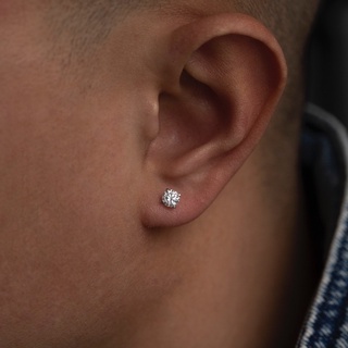 KHUYÊN NỤ CHUẨN BẠC S950 ĐÁ CZ 6A