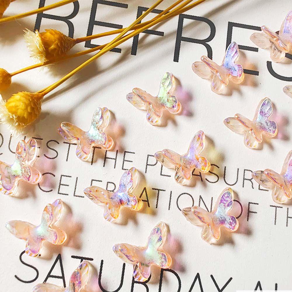 QQMALL Phụ Kiện Trang Trí Móng Nghệ Thuật DIY Hình Bướm Dễ Thương