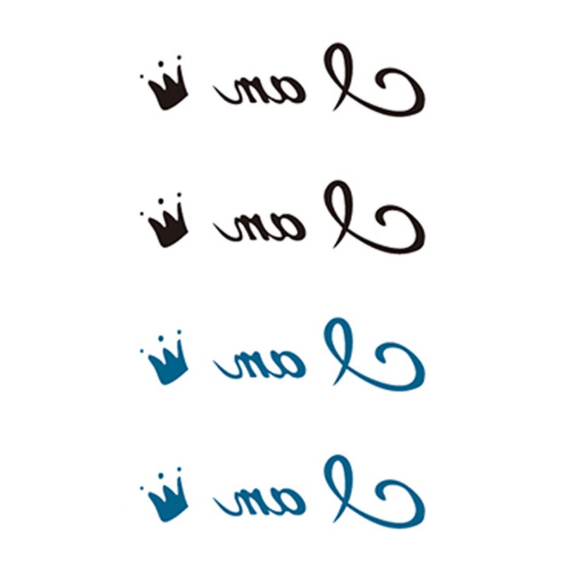 Hình Xăm Dán Tạm Thời Chống Nước Hình Chữ Cái Tiếng Anh