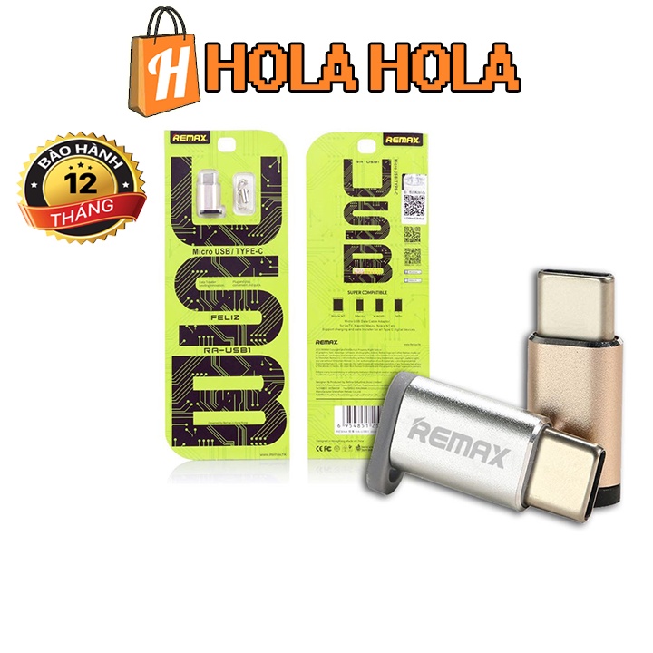 Đầu chuyển từ MicroUsb sang Type C Remax RA-USB1