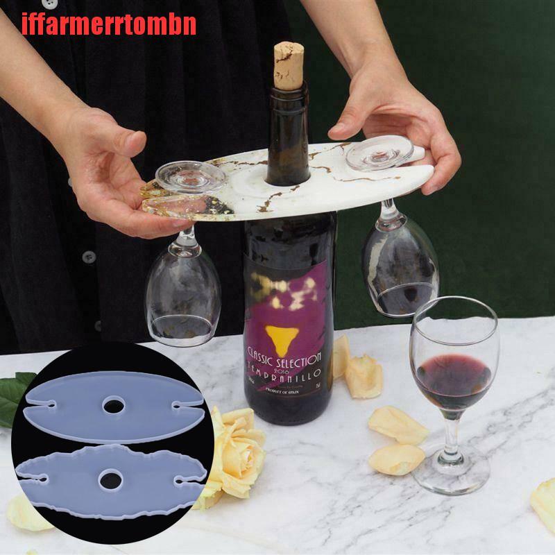 {iffarmerrtombn}DIY Wine Rack Cup Holder Resin Mold Red Wine Glass Tray Epoxy Resin Mold TYW