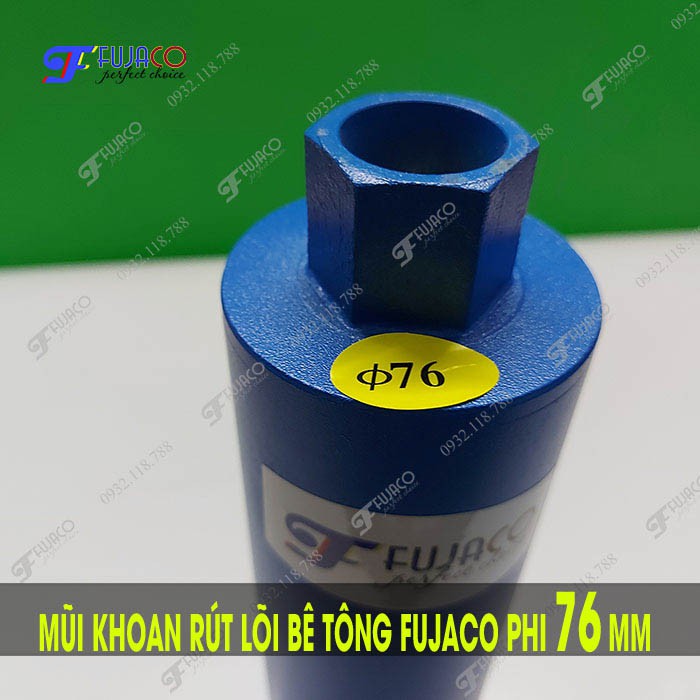 Mũi khoan rút lõi bê tông phi 76 mm - FUJACO | 76mm Diamond Core Drill Bit for Concrete, Brick, Masonry, Stone, Marble