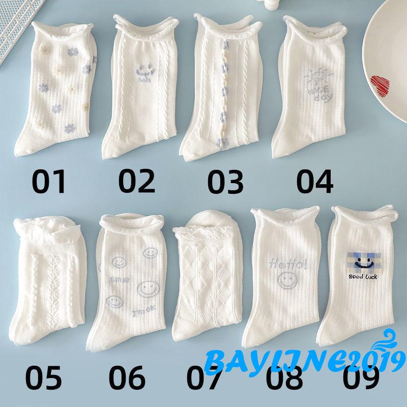 Vớ cổ cao mềm mại co giãn thoáng khí in họa tiết hoạt hình thời trang cho nữ