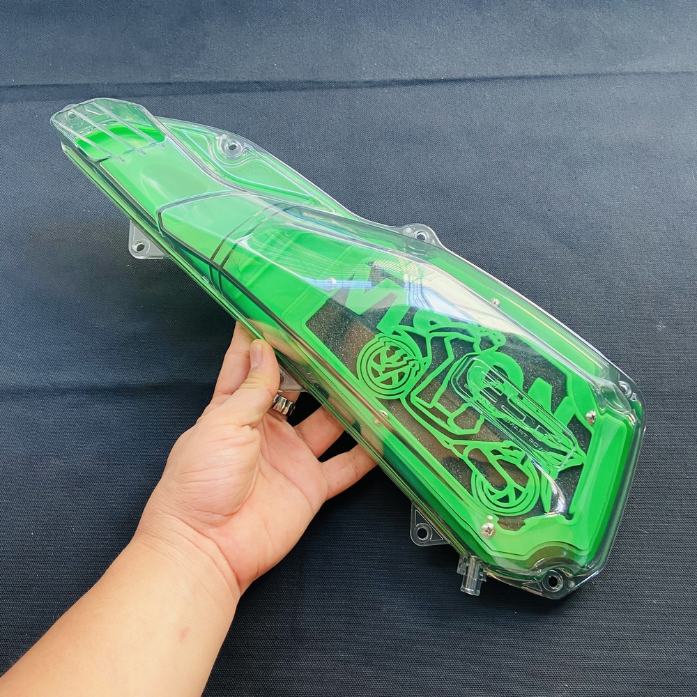 COMBO LỌC GIÓ ĐỘ XE MÁY VÀ ỐP PÔ E ĐỘ TRONG SUỐT GẮN XE VISION ĐỜI 2016 TRỞ LÊN