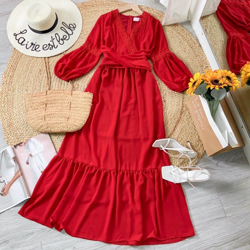 ☘️☘️Maxi trơn cổ V | BigBuy360 - bigbuy360.vn